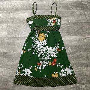 XX3 Beautiful Green Floral Print Dress